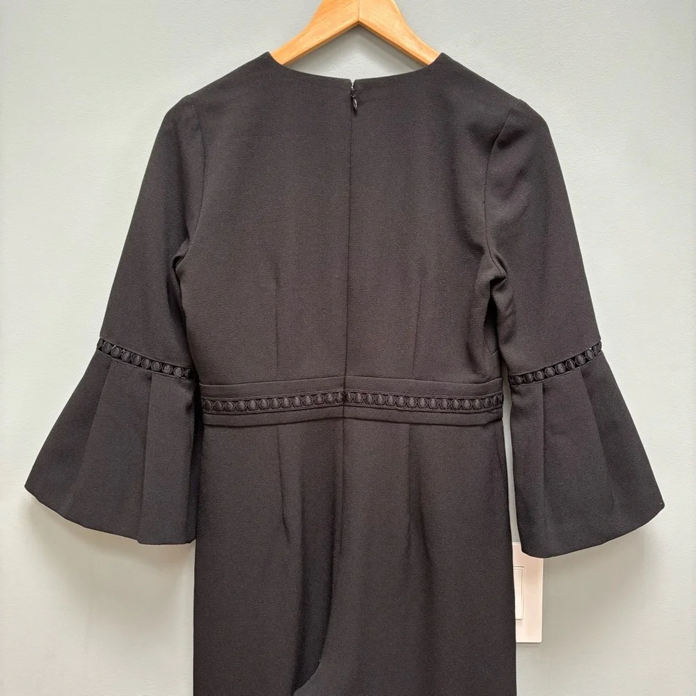 Eliza J Bell Sleeve Wide Leg Jumpsuit in Black 6P